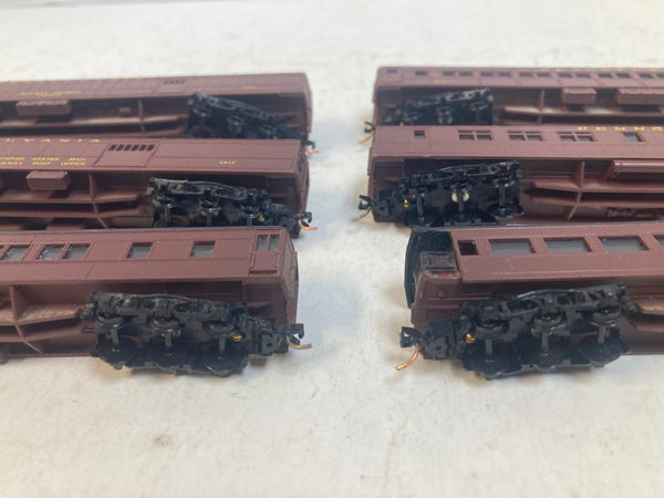 Rivarossi/Arnold N-Scale Heavyweight Pennsylvania 6 Car Passenger Set w/Miro-train couplers & Trucks Complete Set