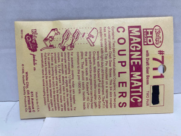 Kadee Magne-Matic Couplers HO (#711) Two Pare with Draft Gear Boxes
