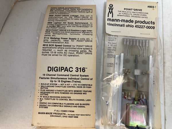 Mann-Made Products - Point Drive, Realistic HO Switch Machine #803 Lot of 11 "4 New, 7 Used"