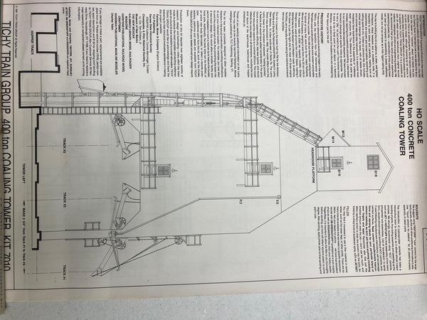 Tichy Train Group 400 Ton Concrete Coaling Tower HO Building Kit #7010