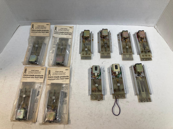 Mann-Made Products - Point Drive, Realistic HO Switch Machine #803 Lot of 11 "4 New, 7 Used"