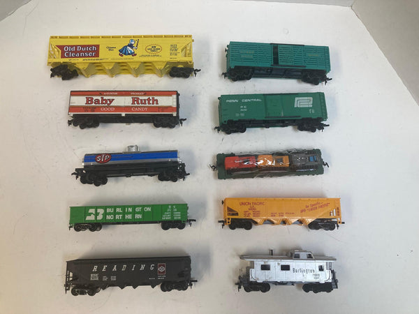 Mantua TYCO HO Scale Freight Car Lot of 10 – Old Dutch, Baby Ruth, STP, Penn Central, More