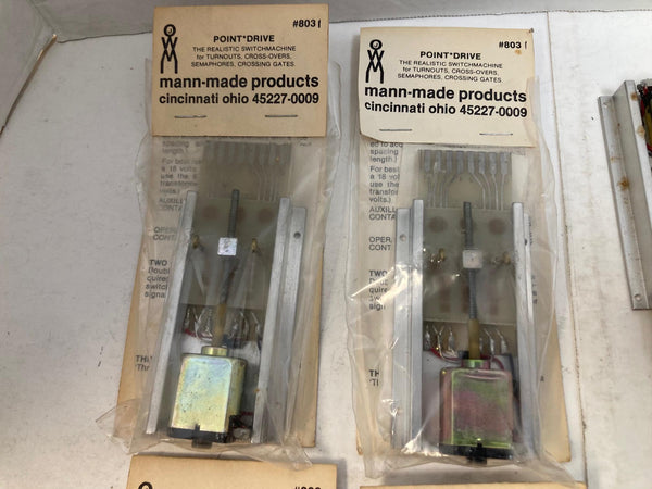 Mann-Made Products - Point Drive, Realistic HO Switch Machine #803 Lot of 11 "4 New, 7 Used"