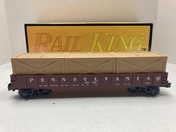 MTH Rail King Pennsylvania Gondola w/Crates O scale (30-7209)
