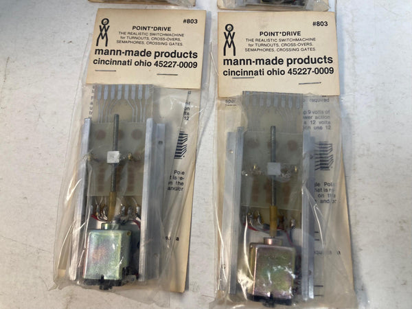 Mann-Made Products - Point Drive, Realistic HO Switch Machine #803 Lot of 11 "4 New, 7 Used"