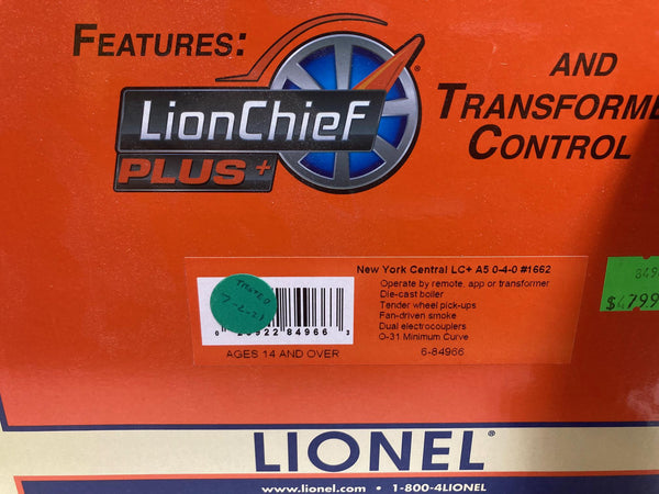 Lionel NYC LC+ A5 0-4-0 #1662 (6-84966)