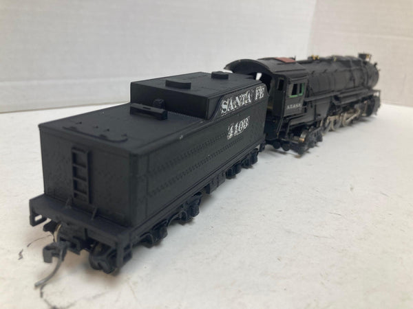 PFM ATSF HO Scale Brass Hybrid Steam Engine "Brass Engine, Plastic Tender"