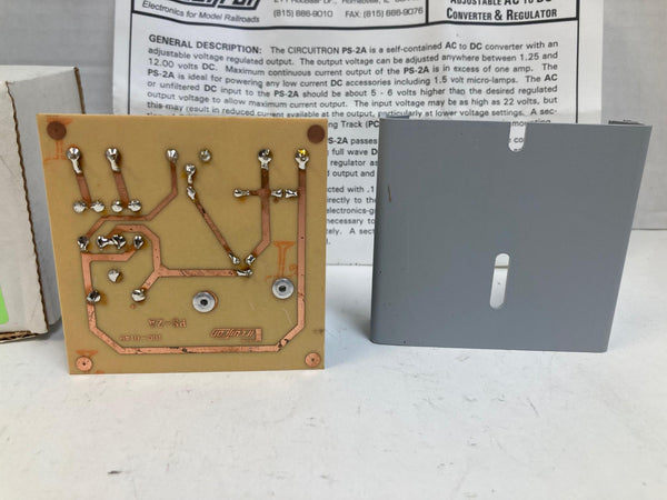 Circuitron PS‑2A Filtered & Regulated AC/DC Converter (800‑5305 / 5305):