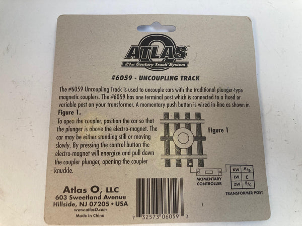 Atlas O 6059 Manual Uncoupling Track – O Gauge (3-Rail)