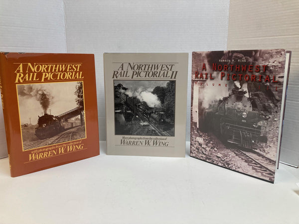lot of 3 Northwest Railroad Photo Books – Warren Wing & Robert W. Johnston – HC Illustrated