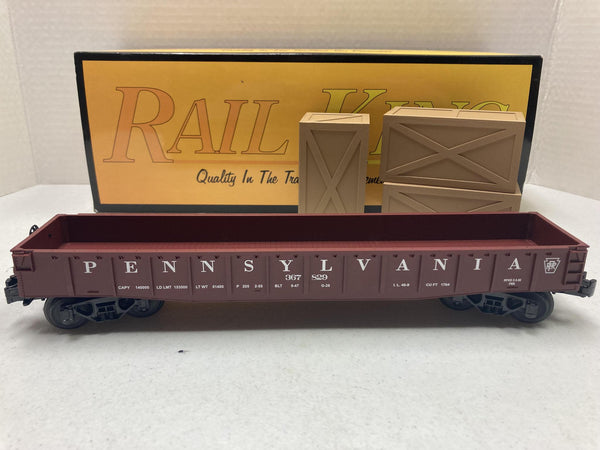 MTH Rail King Pennsylvania Gondola w/Crates O scale (30-7209)