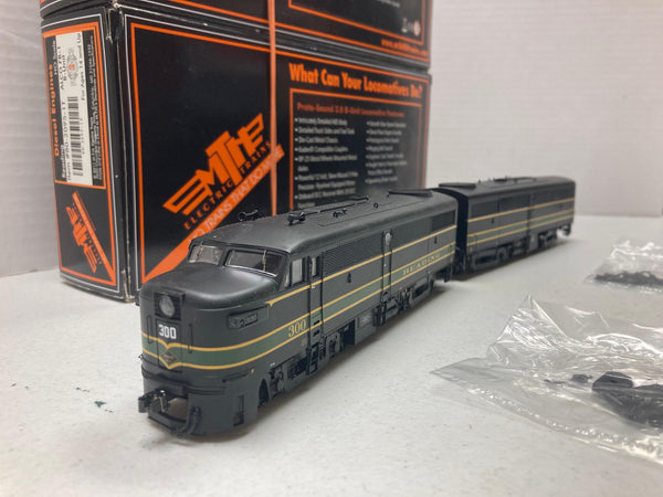 MTH Reading Diesel Engine HO Set, ALCO FA-1 A-Unit, FB-1 B-Unit (#80-2095-1L, #80-2095-1T)