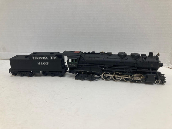 PFM ATSF HO Scale Brass Hybrid Steam Engine "Brass Engine, Plastic Tender"