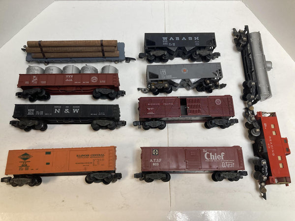 American Flyer Vintage S Freight Cars Lot of 10: (625, 42597, 916, 804, 802, 940, 632, 929, 803, 625, 630)