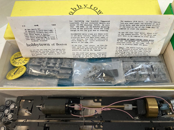 Hobby Town E7AA Diesel Locomotive Drive Kit Set – 2 A Units (Powered + Drive Shaft) w/ Cary Die-Cast Shells – Tested & Works