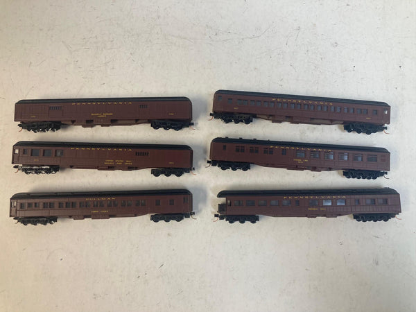 Rivarossi/Arnold N-Scale Heavyweight Pennsylvania 6 Car Passenger Set w/Miro-train couplers & Trucks Complete Set