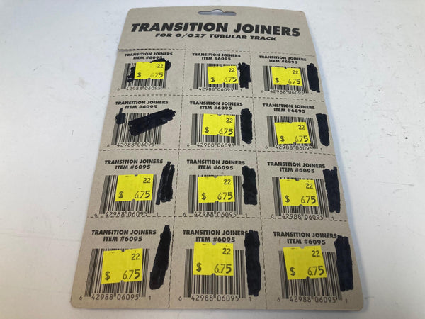Atlas 6095 O Gauge Transition Rail Joiners – Connect Track Heights – NEW - 6Pcs/Pkg