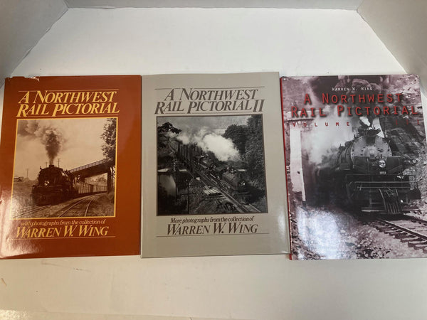 lot of 3 Northwest Railroad Photo Books – Warren Wing & Robert W. Johnston – HC Illustrated