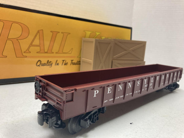MTH Rail King Pennsylvania Gondola w/Crates O scale (30-7209)