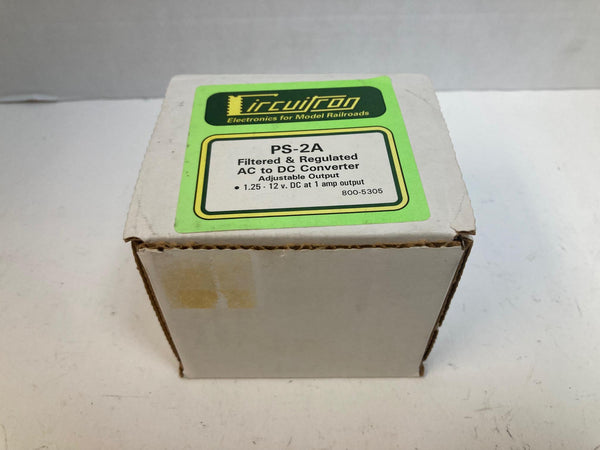 Circuitron PS‑2A Filtered & Regulated AC/DC Converter (800‑5305 / 5305):