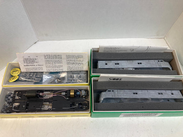 Hobby Town E7AA Diesel Locomotive Drive Kit Set – 2 A Units (Powered + Drive Shaft) w/ Cary Die-Cast Shells – Tested & Works