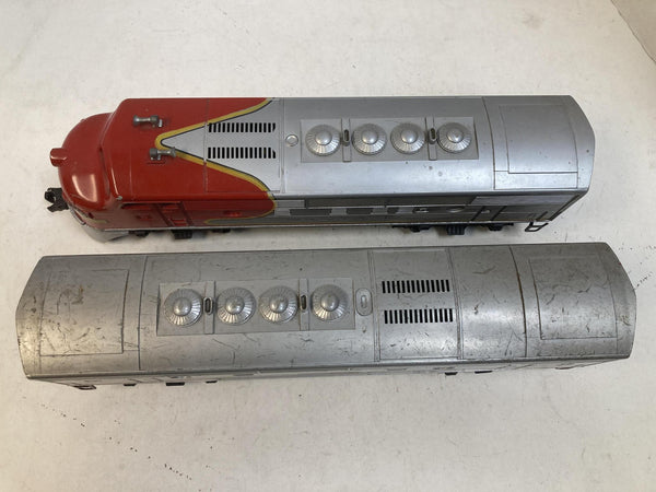 Vintage Lionel 2343 Santa Fe F3 AB Diesel Locomotive Set – Plastic Vents, Runs Great!