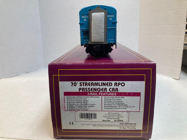MTH Premier 20-2986A GE Evolution 70' Streamlined RPO Passenger Car - READ