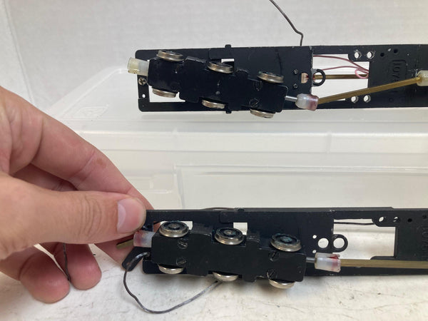 Hobby Town E7AA Diesel Locomotive Drive Kit Set – 2 A Units (Powered + Drive Shaft) w/ Cary Die-Cast Shells – Tested & Works