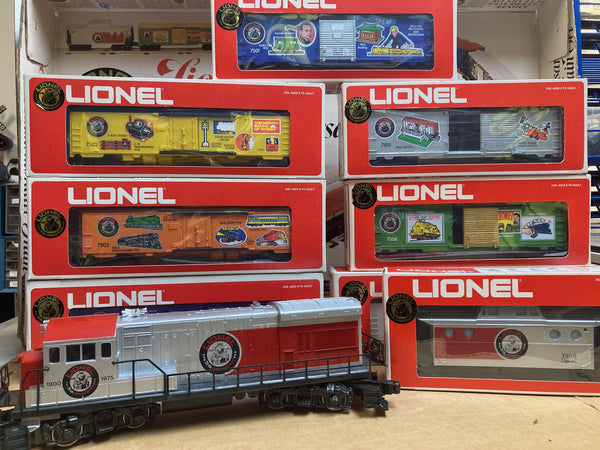 Lionel 75th Anniversary Set: U36B Diesel, Caboose, & 7 Cars (6-7500)-(6-7508)