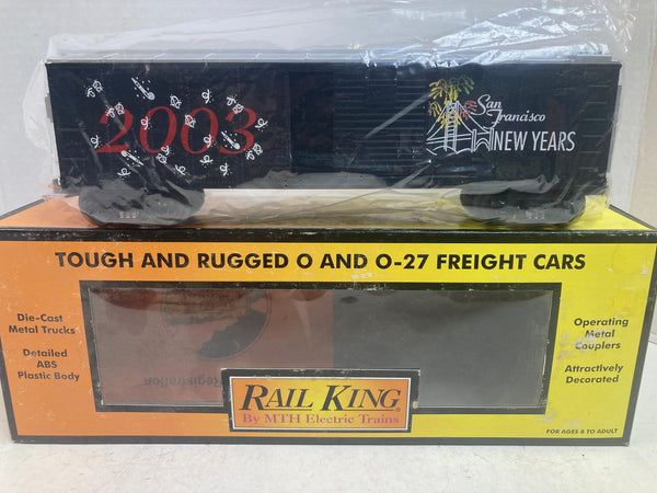 MTH Rail King 30-74045 San Francisco New Year’s Boxcar 2003 – O Gauge – Pre-Owned Very Good
