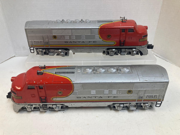 Lionel 2353 Santa Fe F3 AA diesel locomotive set "Runs Great!!"