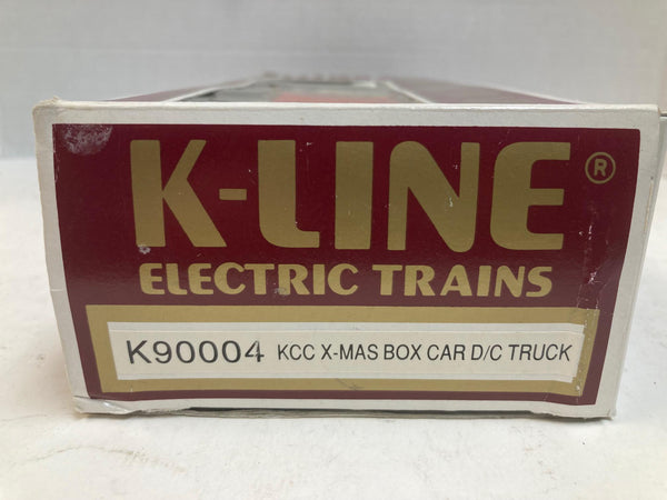 K-Line K90004 KCC Christmas Box Car – O/O-27 Gauge, Die-Cast Trucks - Very Good Condition