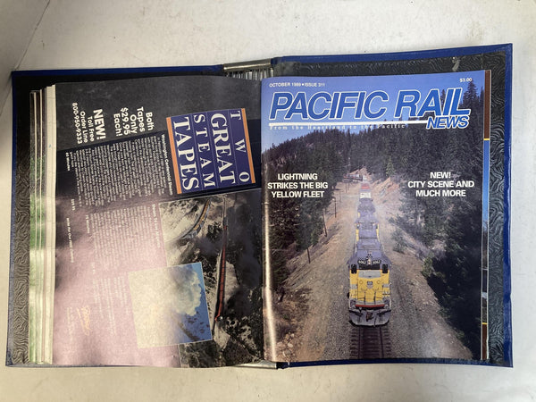 Pacific Rail News Magazine Complete 1989 Year Set in Custom Binder (12 Issues)
