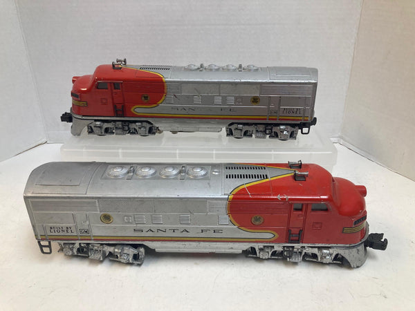 Lionel 2353 Santa Fe F3 AA diesel locomotive set "Runs Great!!"