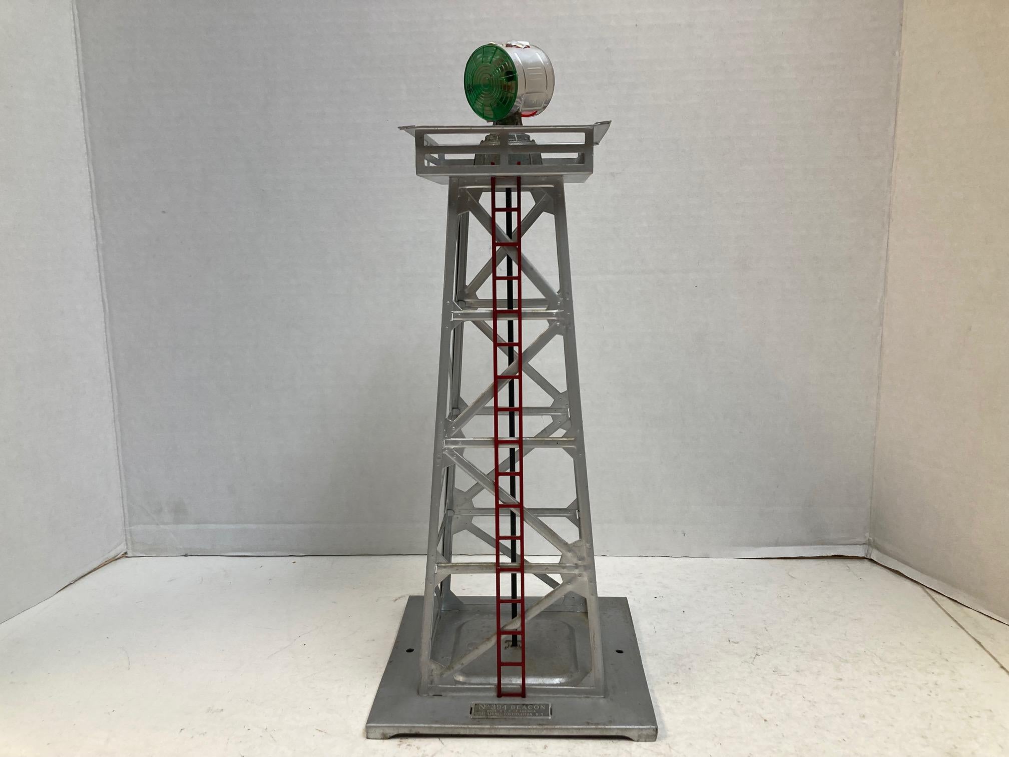 Lionel Postwar No. 394 Silver Rotary Beacon Tower *As Is*