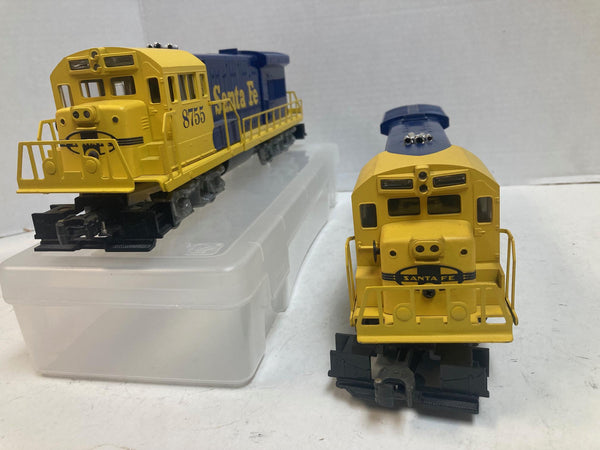 Lionel Santa Fe U36B Diesel Locomotive Set #6-8755 Powered & #6-8756 Dummy O Gauge