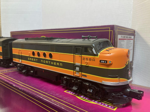 MTH Premier Great Northern ABBA F-Unit Diesel Set | 20-20628-1 + 20-20627-1 + (2) 20-20627-3 | O Gauge w/ PS3