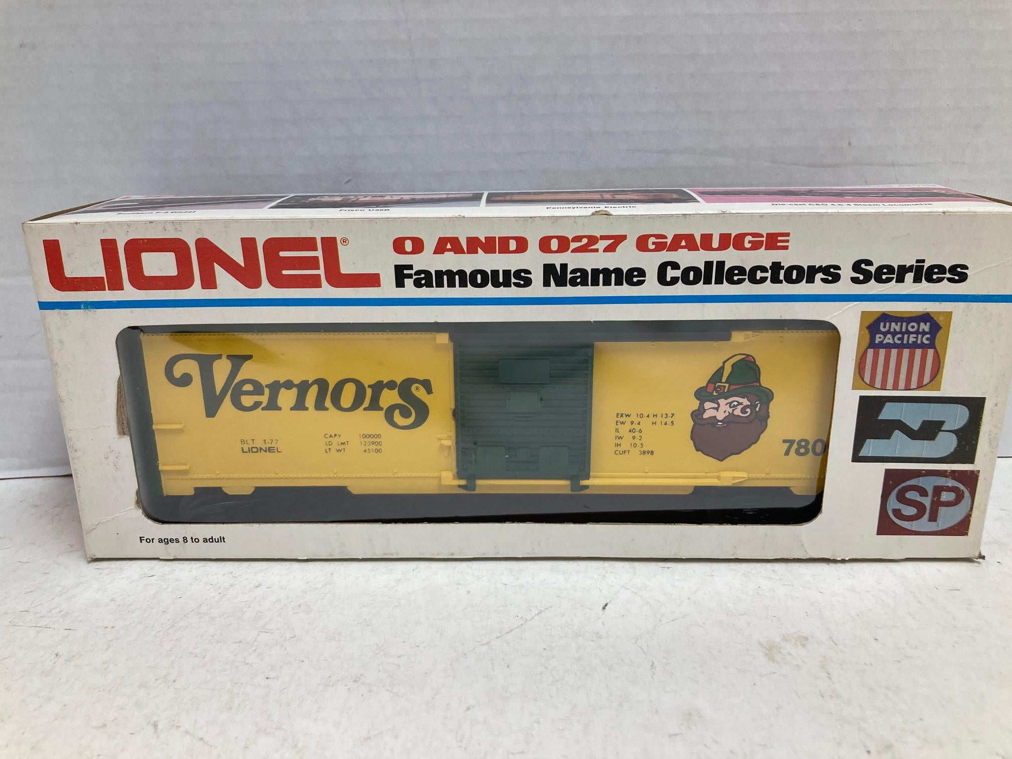 Lionel 6-7809 Vernors Boxcar LNIB O Gauge Collectible Advertising Car