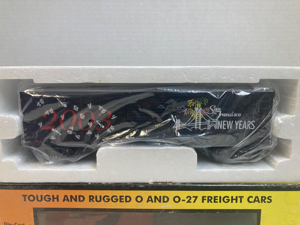 MTH Rail King 30-74045 San Francisco New Year’s Boxcar 2003 – O Gauge – Pre-Owned Very Good