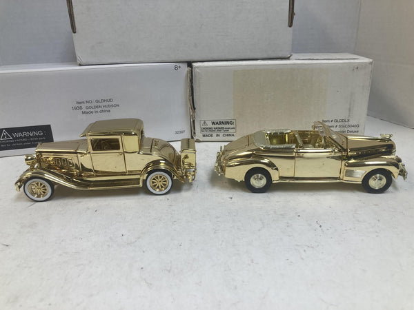 National Motor Museum Mint 1:32 Scale Diecast Lot – Gold Edition 1930 Hudson & 1941 Chevrolet Deluxe (2-Car Set)