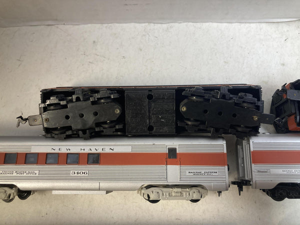 Mantua/Athearn HO Scale New Haven F7 A-B Diesel Locomotive Set W/ 5 Passenger Cars