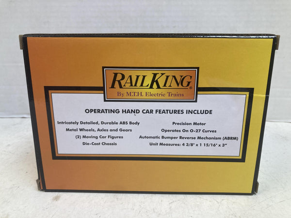 MTH RailKing O Gauge Halloween Witch & Frankenstein Black Handcar 30-5242
