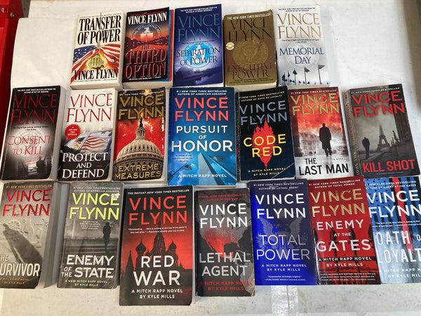 Mitch Rapp Series by Vince Flynn – Complete Set 1999–2024 (Kyle Mills) – 22+ Books – Lot