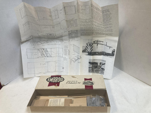 Ambroid Heritage Line O-19 LHR Lehigh & Hudson River Flanger Caboose Kit O Scale