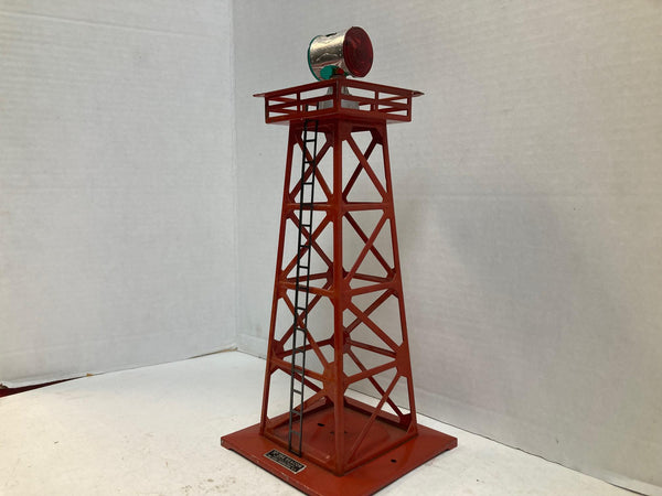 Lionel Postwar No. 394 RED Rotary Beacon Tower *As Is*