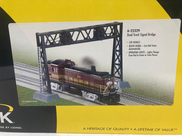 K-Line 6-22329 Dual Track Signal Bridge – O Scale Lighted Accessory