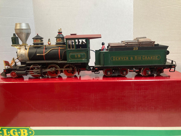 LGB 2118 1 Denver & Rio Grande 2-6-0 Mogul Steam Locomotive – Weathered – Runs Great – G Scale