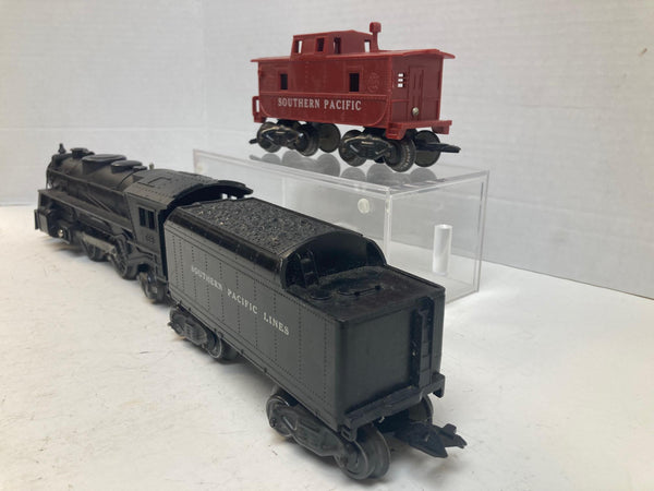 Marx 666 Steam Locomotive w/ Southern Pacific Tender & Caboose – O Gauge
