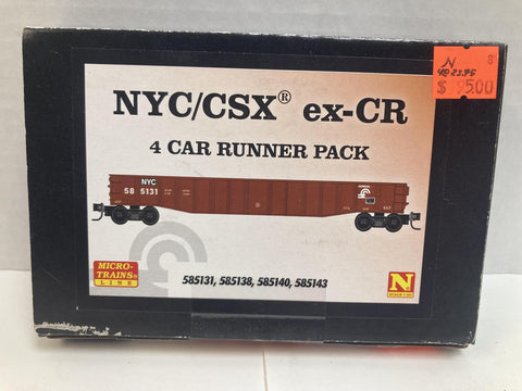 Micro-Trains NYC/CSX ex-CR 4 Car Runner Pack (585131, 585138, 585140, 585143)
