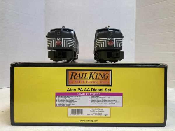 MTH RailKing 30-2242-0 New York Central Alco PA AA Diesel Set w/ Loco-Sound